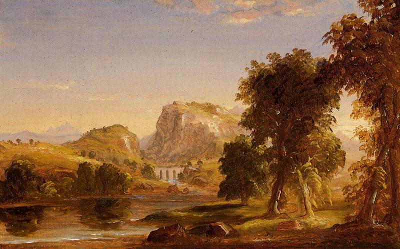 Thomas Cole Sketch for Dream of Arcadia Sweden oil painting art